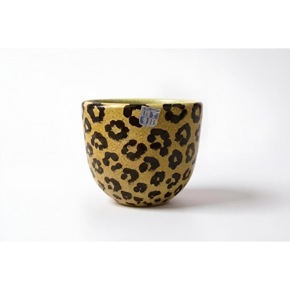 Chic 6" Italian Leopard Planter Vase | KBNY MCM Hollywood Regency Ceramic